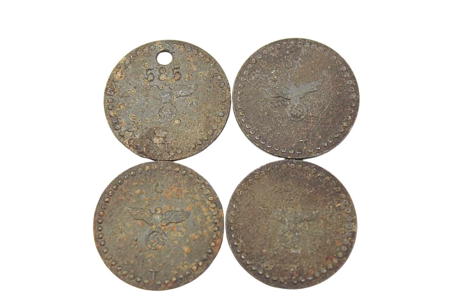 Zestaw żetonów-przepustek lotnisko Żagań - Stara Kopernia