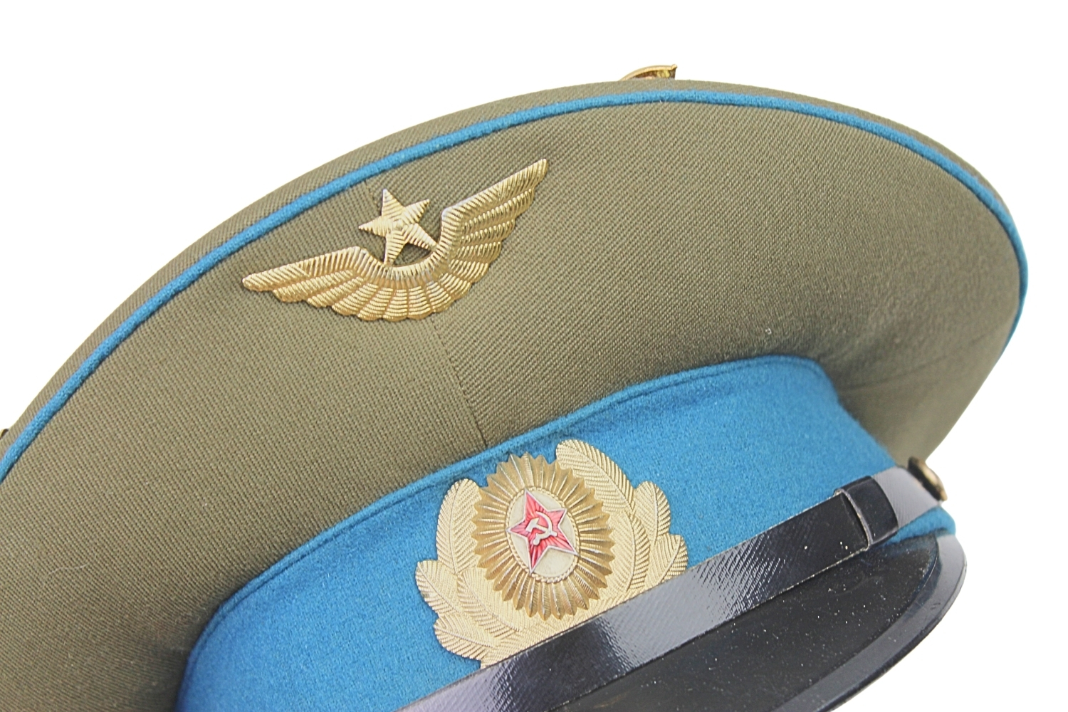 ZSRR ZESTAW: CZAPKA, FURAŻERKA z odznaczeniami i LORNETKA
