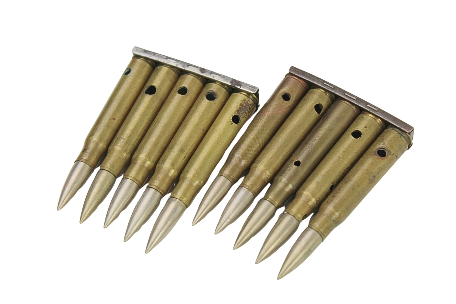 II RP Amunicja 7,92mm z ładownikami skorupy dekoracyjne 