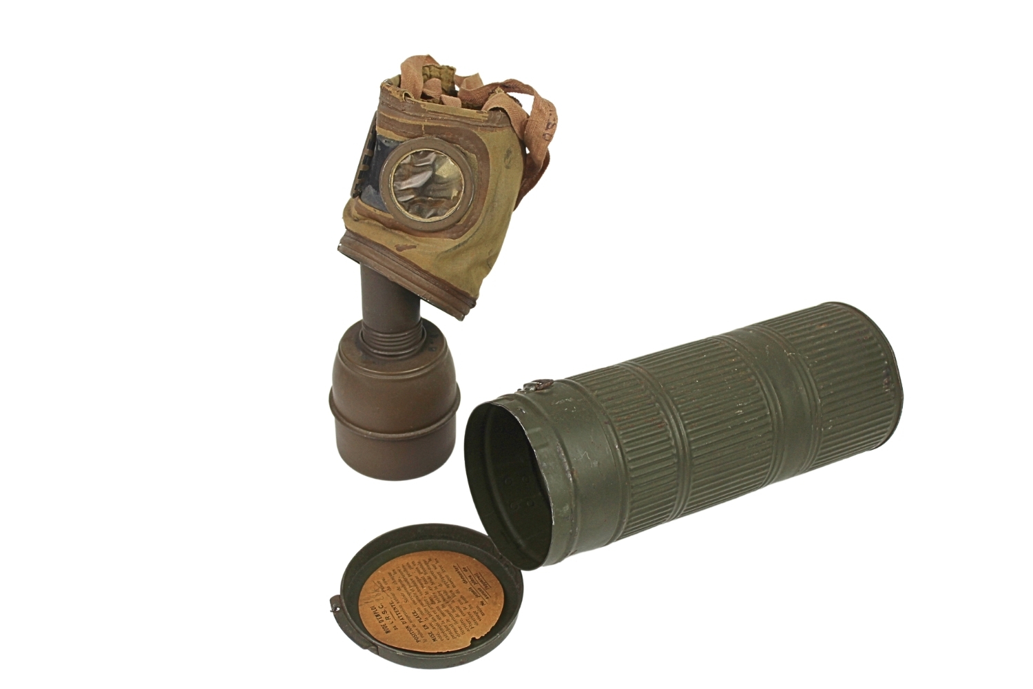 Francuska maska gazowa C.P. 1939-C z puszką 