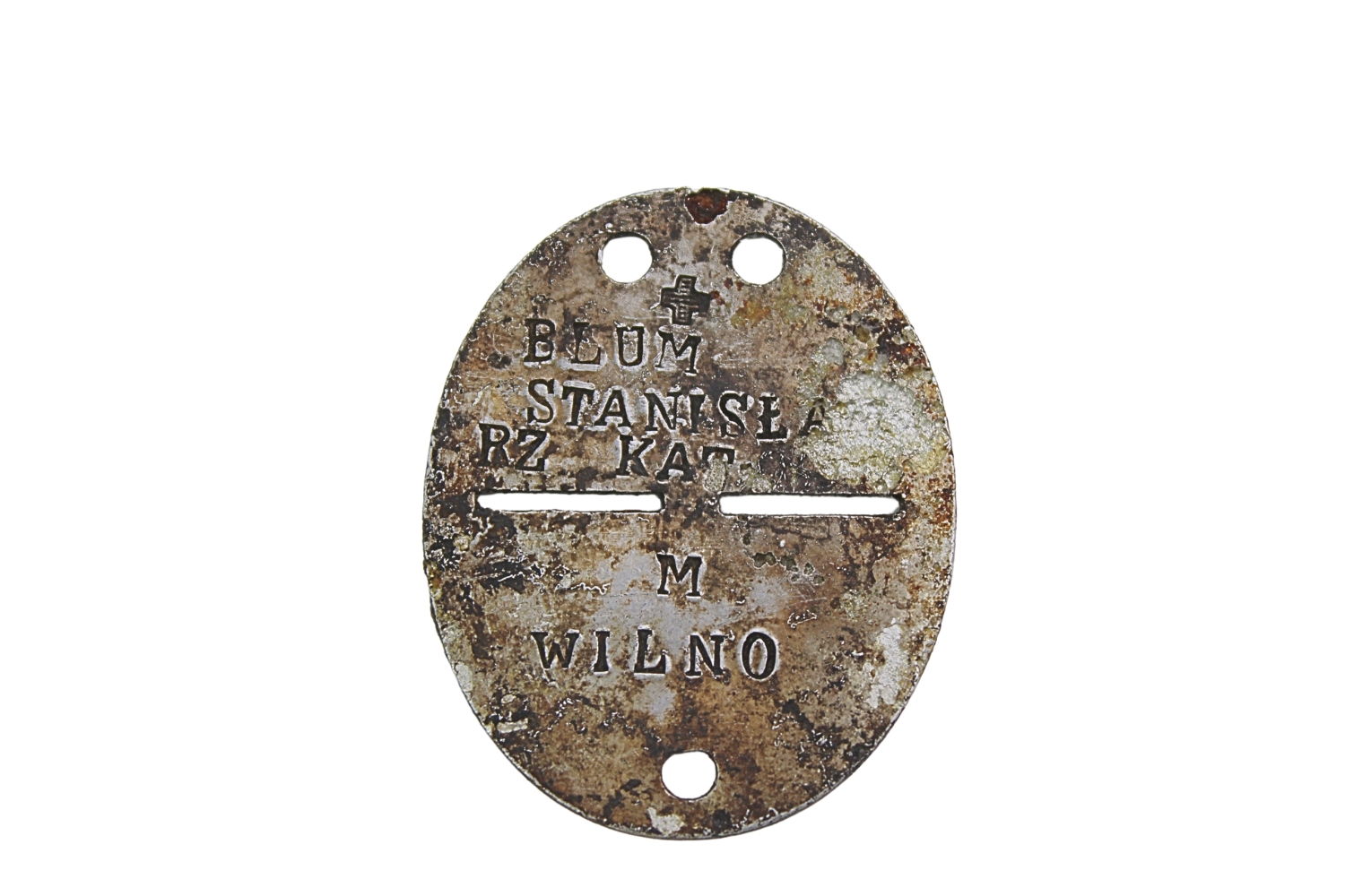 II RP Nieśmiertelnik ppor. Stanisław Blum Wilno 19 PAL 