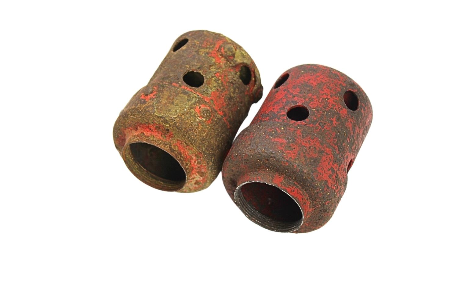 Zestaw niemieckich trzonkowych grantów dymnych ćwiczebnych M24 skorupy dekoracyjne