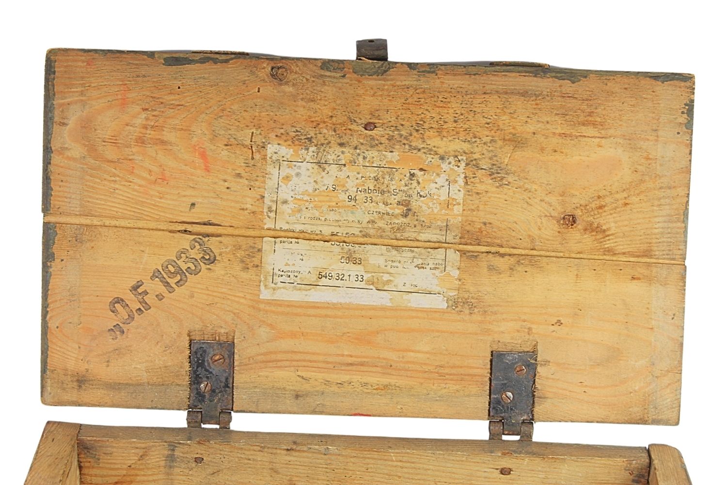 II RP SKRZYNKA NA 1260SZT. AMUNICJI 7,92MM 1933