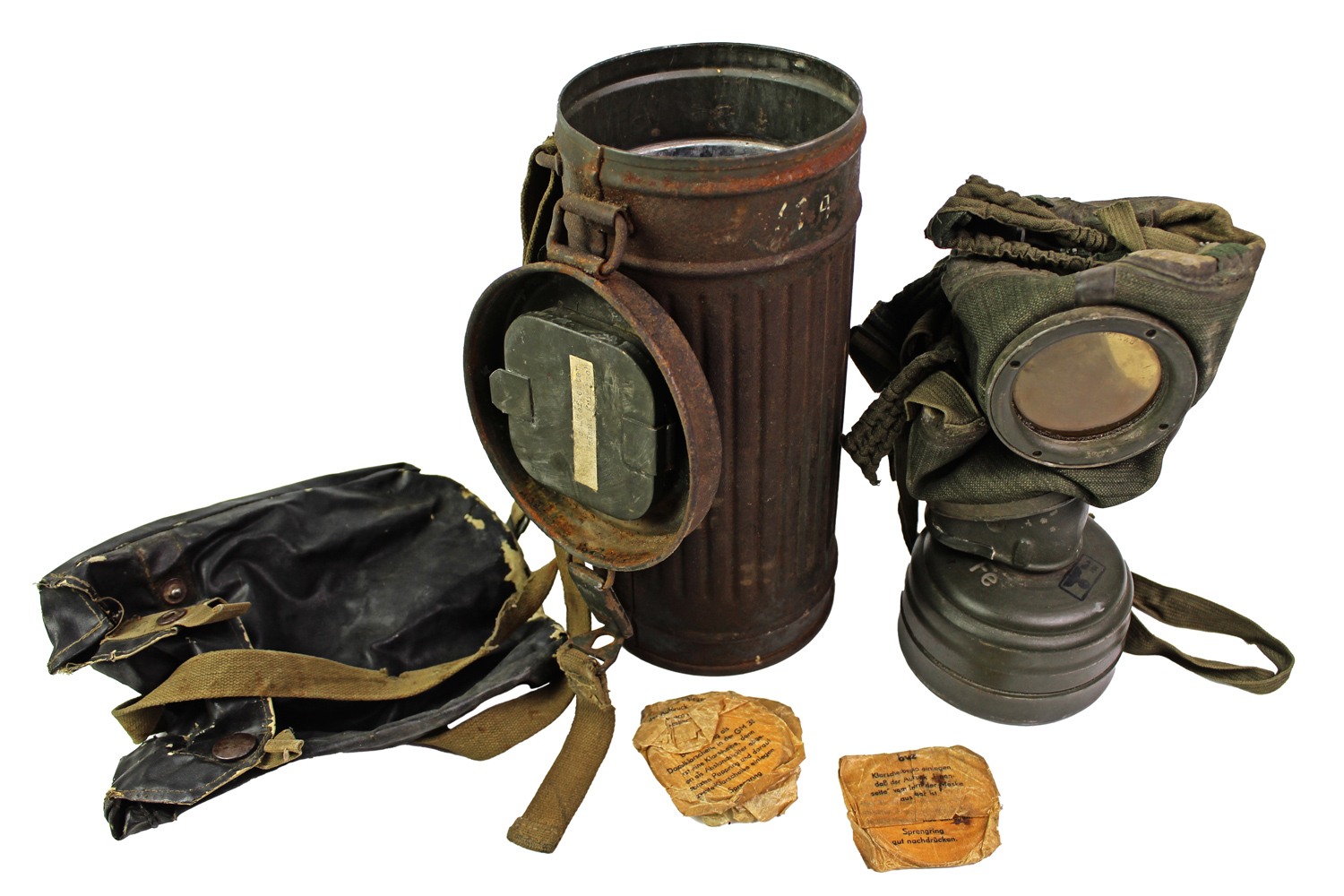 Niemiecka maska z puszką