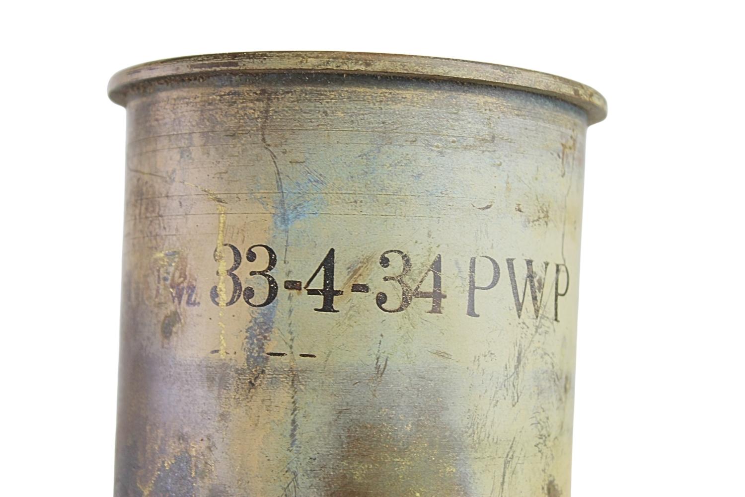 II RP ŁUSKA HAUBICA 100MM WZ.14 19 1935 ORZEŁ SKORUPA DEKORACYJNA