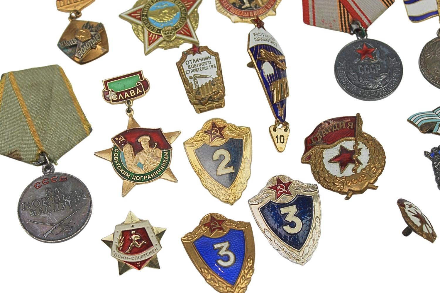 Duży zestaw odznaczeń ZSRR