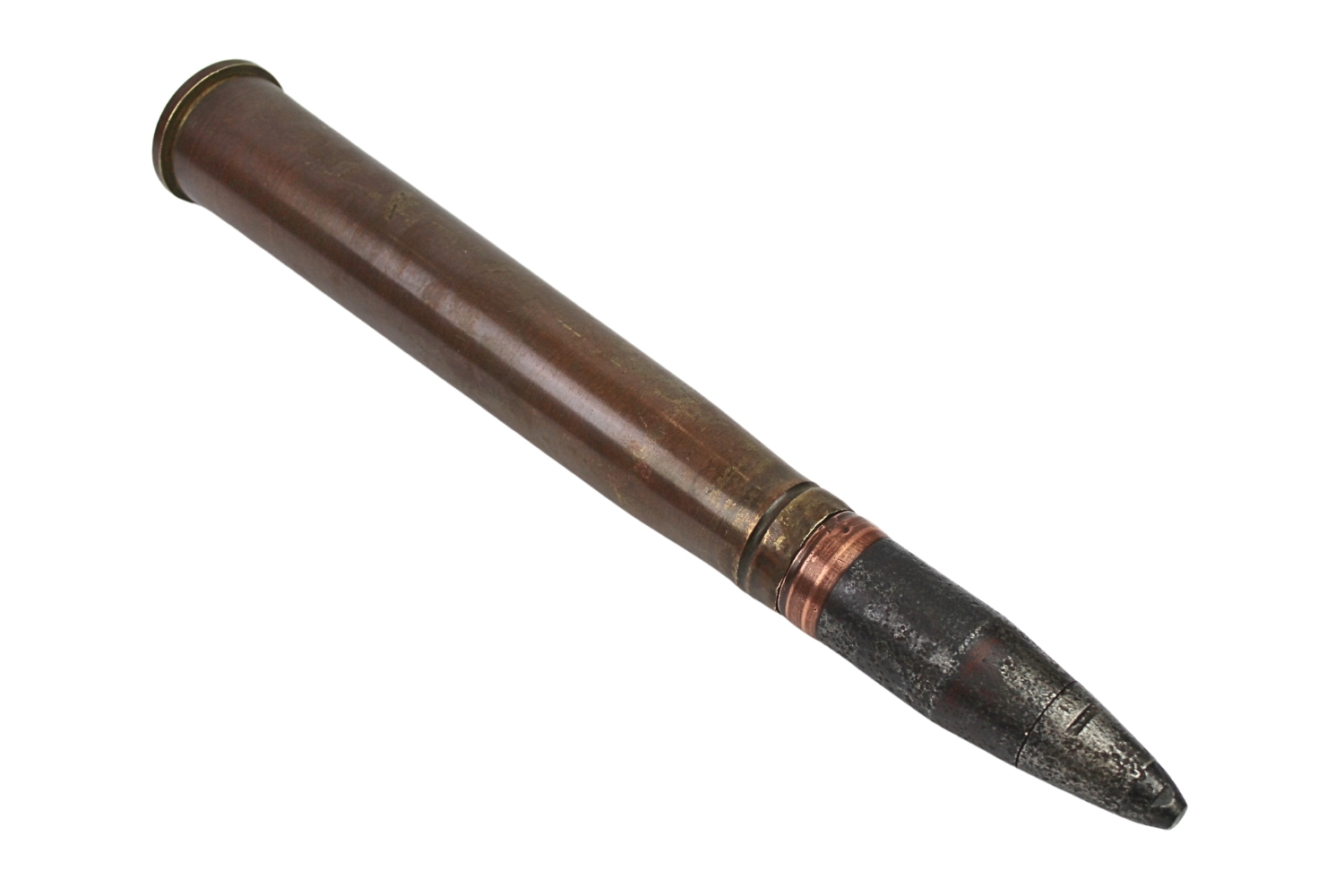 II RP Nabój testowy Bofors 40mm wz.36 Bateria Laskowskiego Hel skorupa dekoracyjna