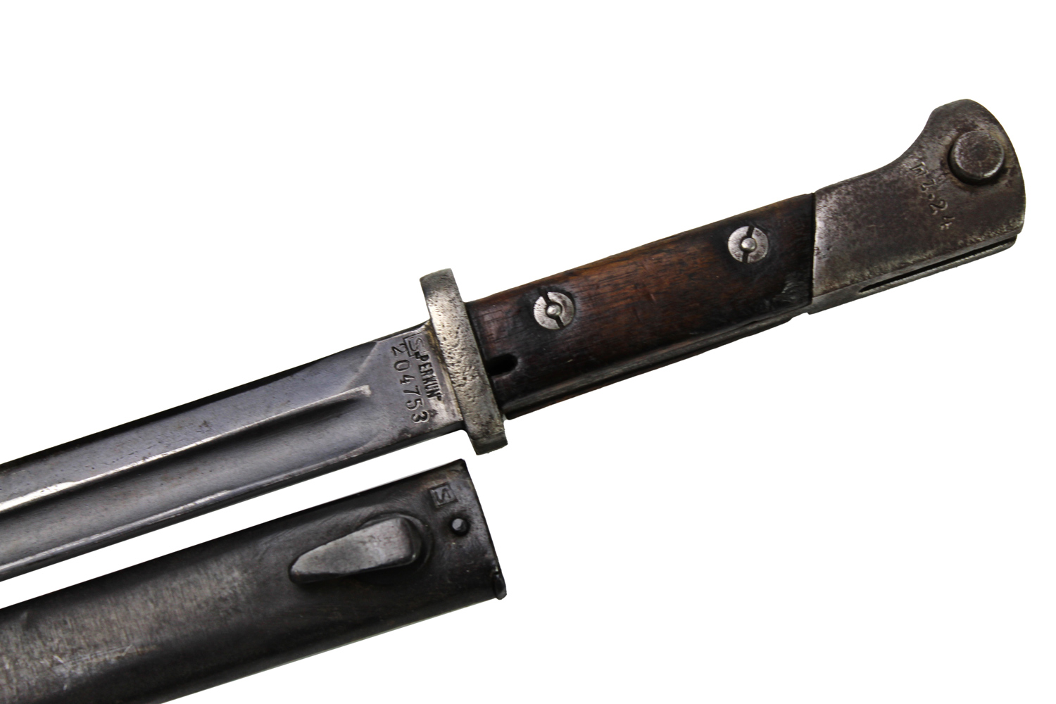  II RP Bagnet wz.24 Perkun z oznaczeniem wzoru zniemczony