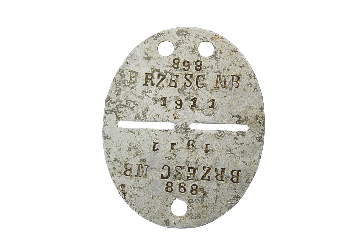 II RP Nieśmiertelnik Bazyli Grygoryk 1911Brześć nad Bugiem