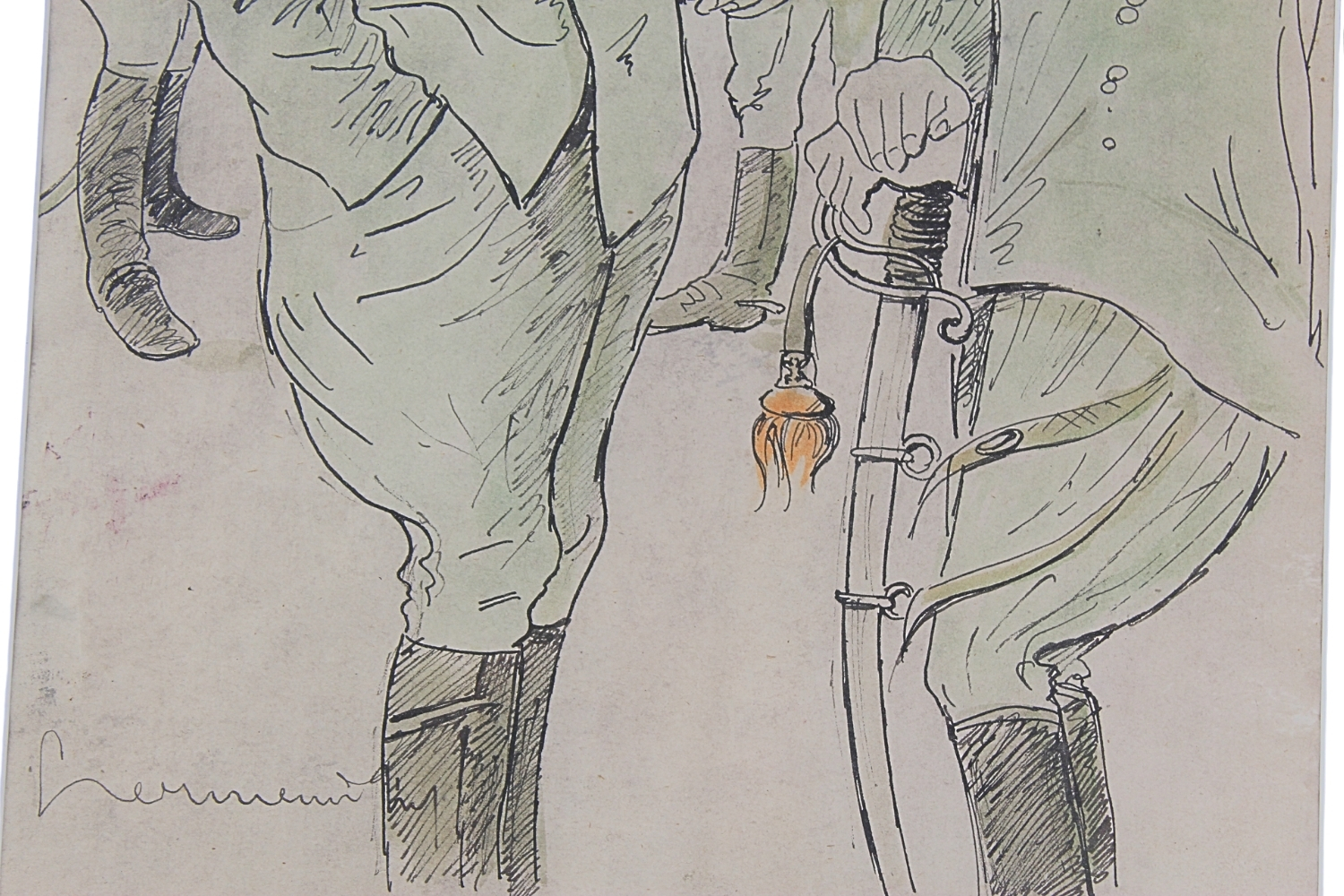 II RP Zdzisław Czermański 1900-1970 Józef Piłsudski i Belina Prażmowski akwarela