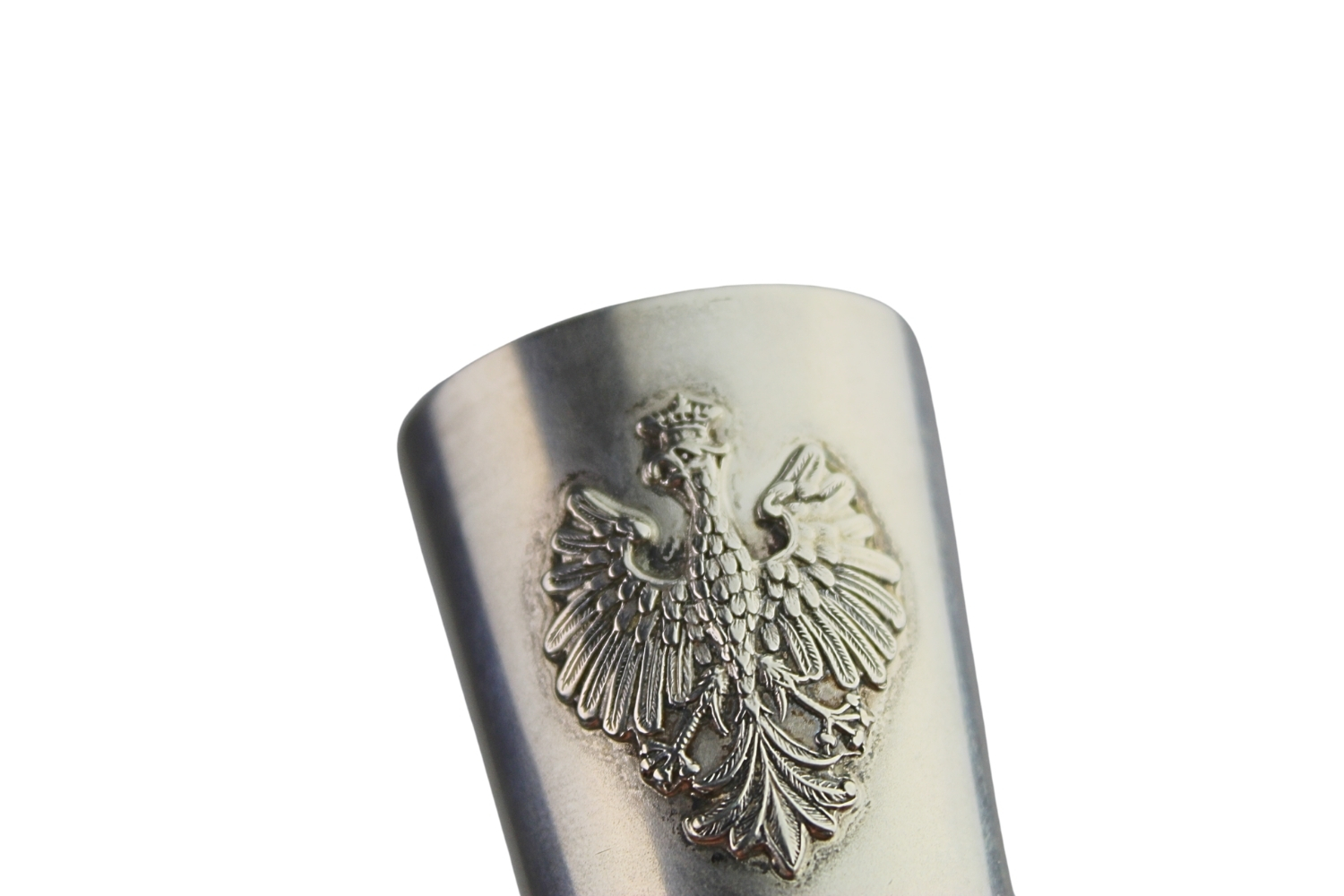 KIELISZEK PATRIOTYCZNY Z NAKŁADANYM ORZEŁKIEM 1914 SREBRO