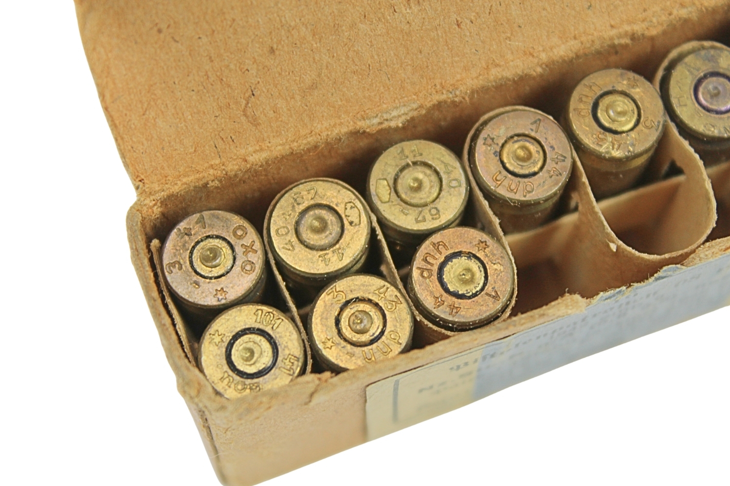 Niemieckie pudełko z amunicją dekoracyjną 9mm 1941 WH SS 