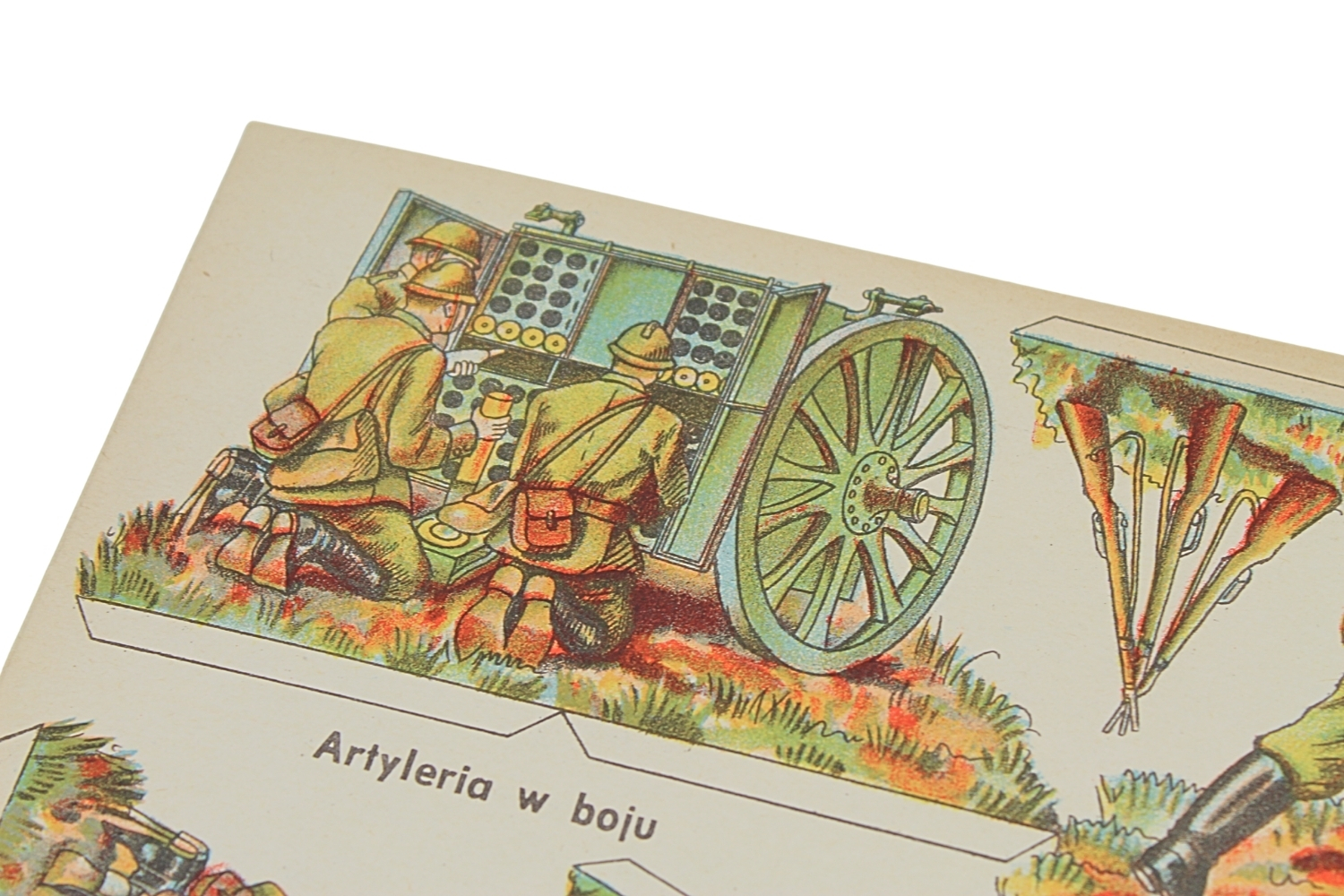 II RP KARTONOWE ŻOŁNIERZYKI WP - Artyleria Wyd. „Polonia” w Krakowie Rzadkość 