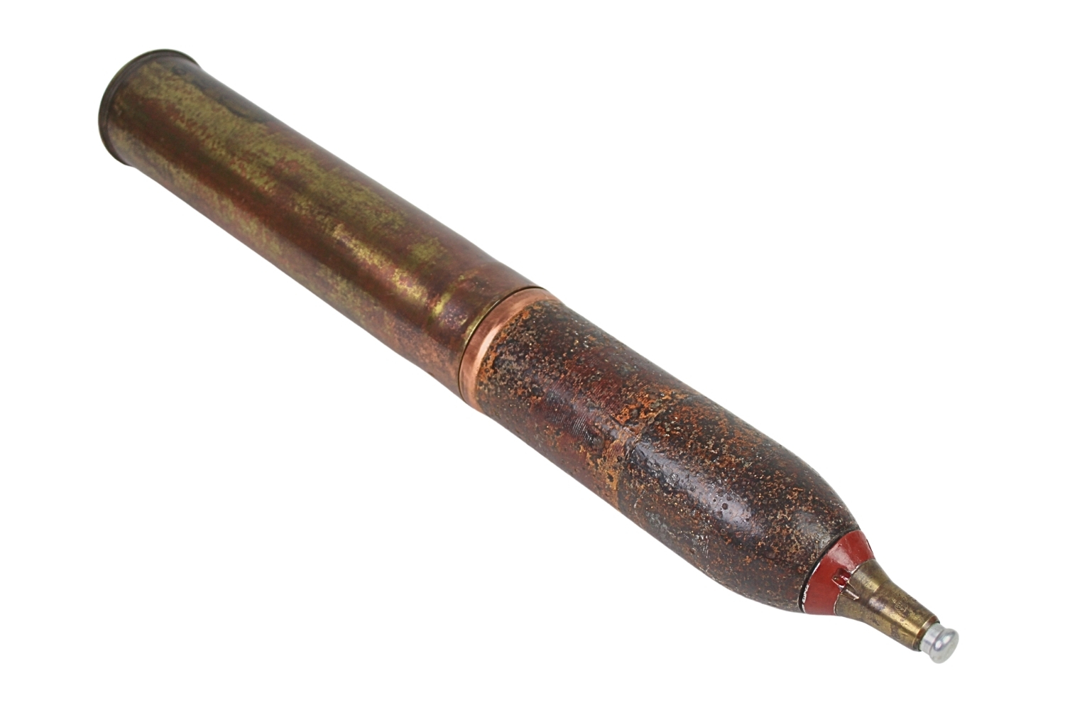 II RP NABÓJ SCHNEIDER 75MM wz.97 z granatem wz.15 SKORUPA DEKORACYJNA