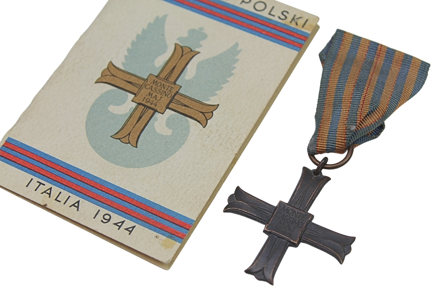 PSZnZ KRZYŻ MONTE CASSINO 1944 WRAZ Z LEGITYMACJĄ Mieczysław Hanus