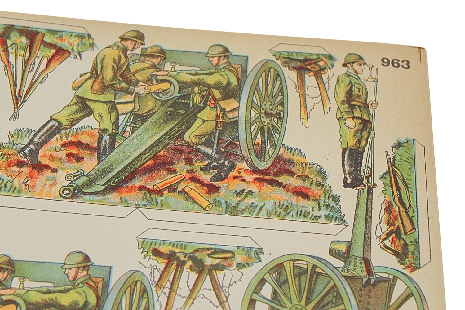 II RP KARTONOWE ŻOŁNIERZYKI WP - Artyleria Wyd. „Polonia” w Krakowie Rzadkość 