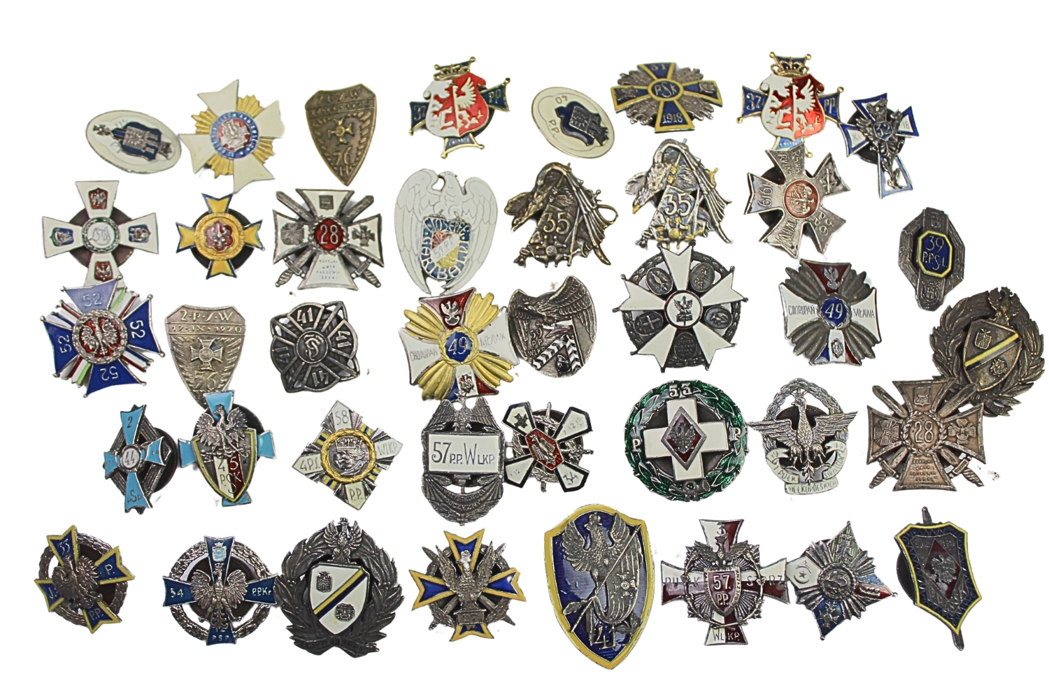 Zestaw Kopii Odznak Pułkowych Piechoty II RP 