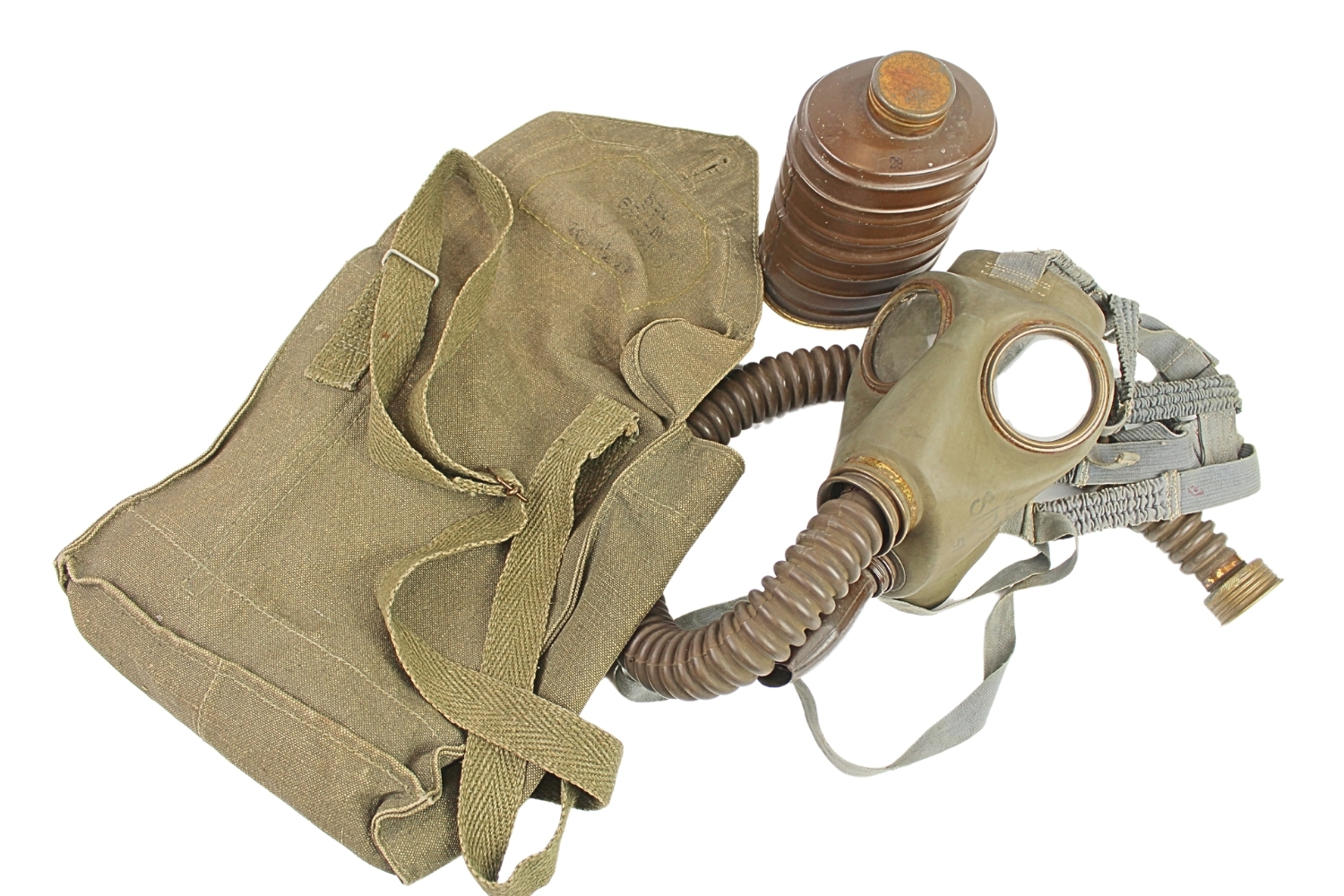 II RP Maska przeciwgazowa wz.38 Sanok 1939 z torbą