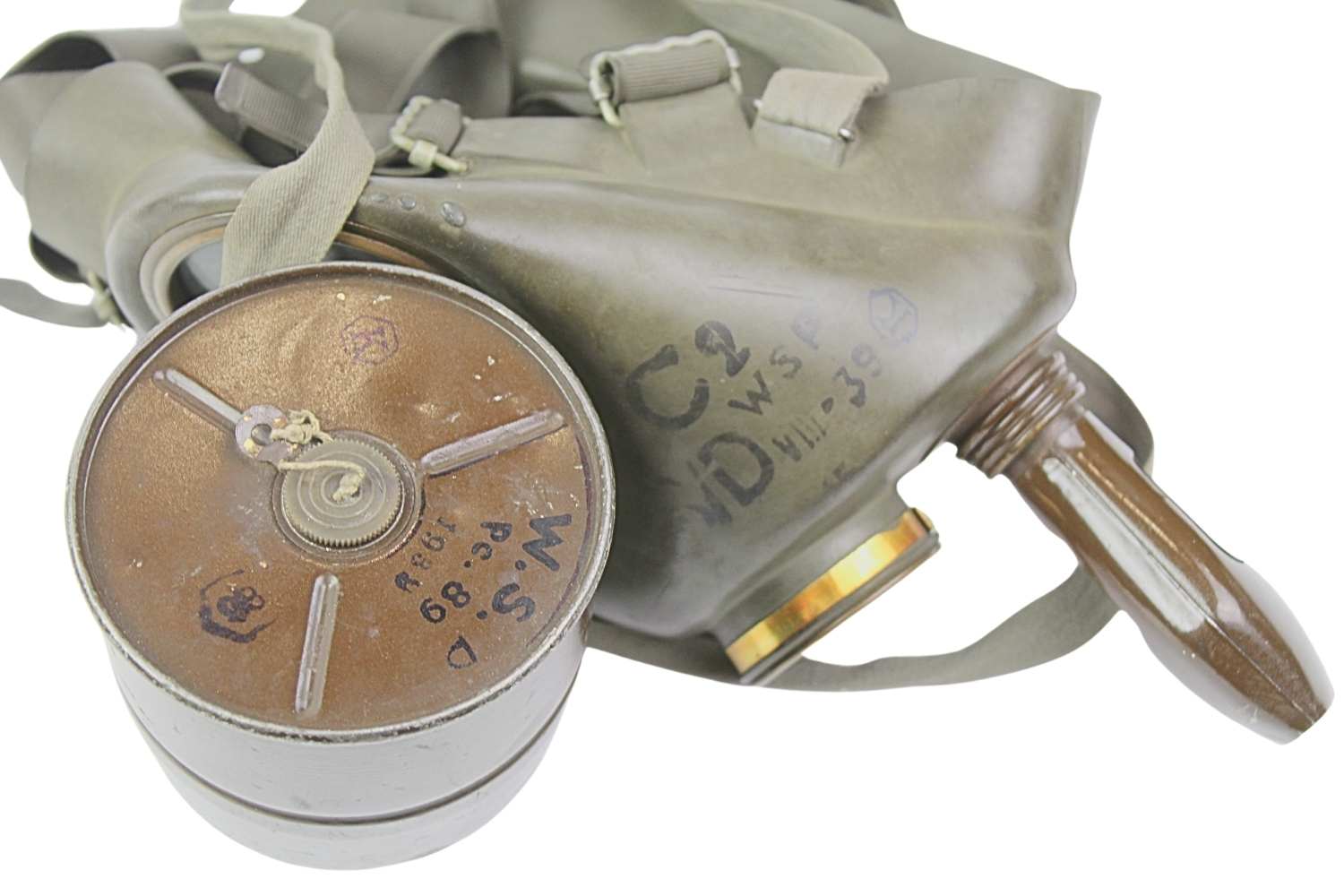 II RP Maska przeciwgazowa C2 z pochłaniaczem 1939