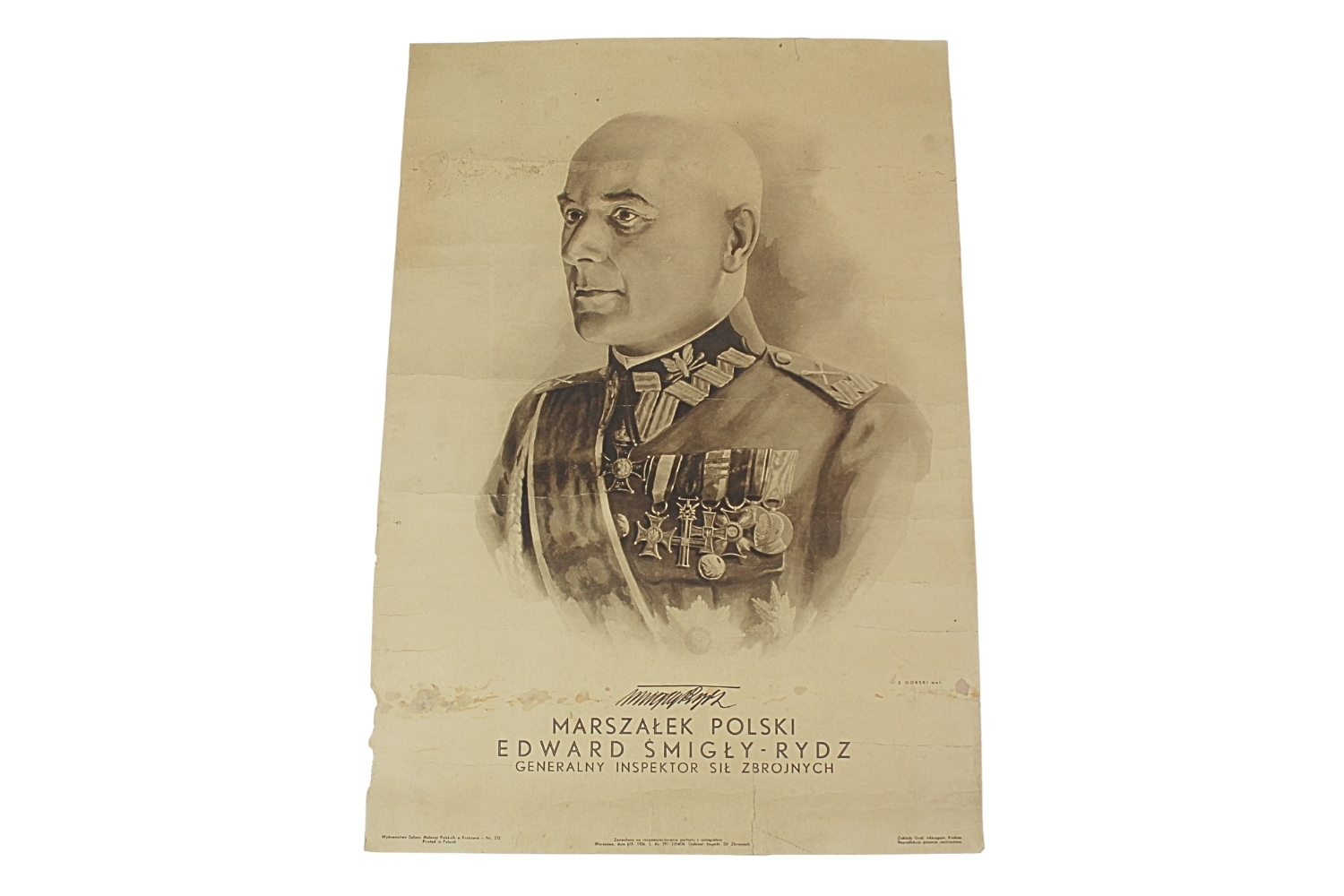 II RP Plakat Marszałek Edward Śmigły-Rydz 
