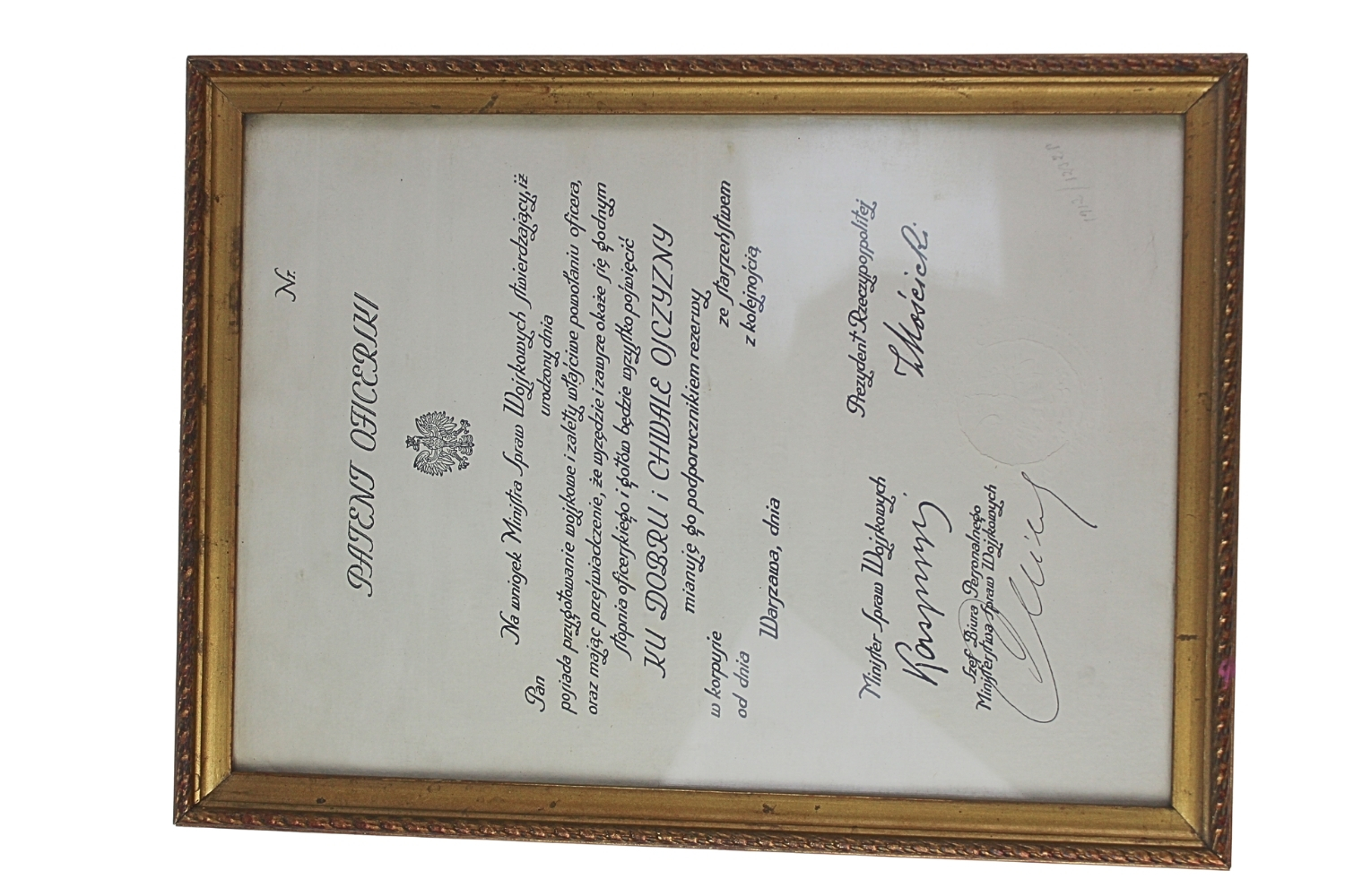 II RP Patent Oficerski In Blanco 