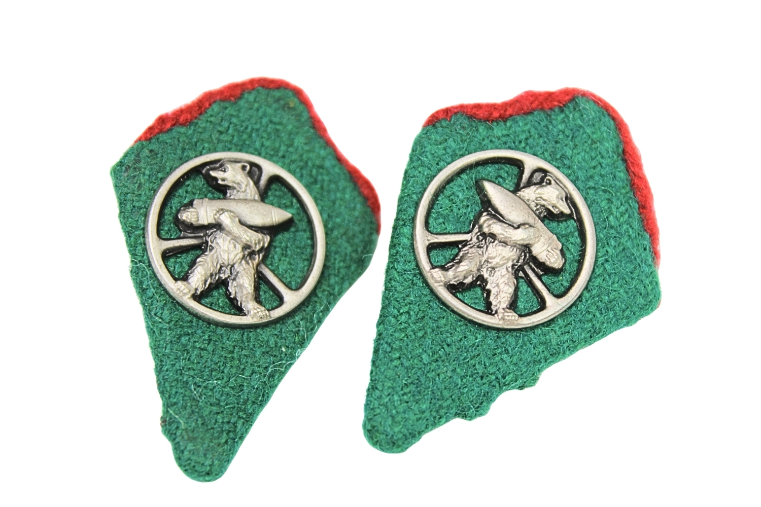 PSZNZ Para Naszywek-odznak KOŁNIERZOWYCH- 22 KOMPANIA ZAOPATRYWANIA ARTYLERII "Wojtek"