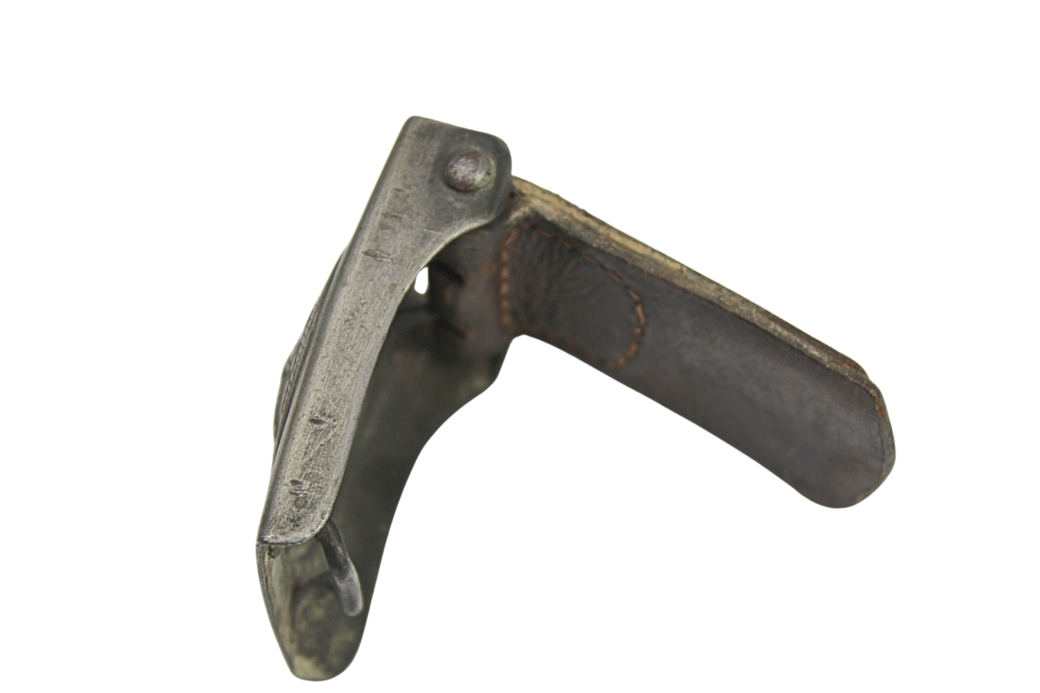 Klamra pruska Gott Mit Uns Stalowa ze skórką Mainz 1917 