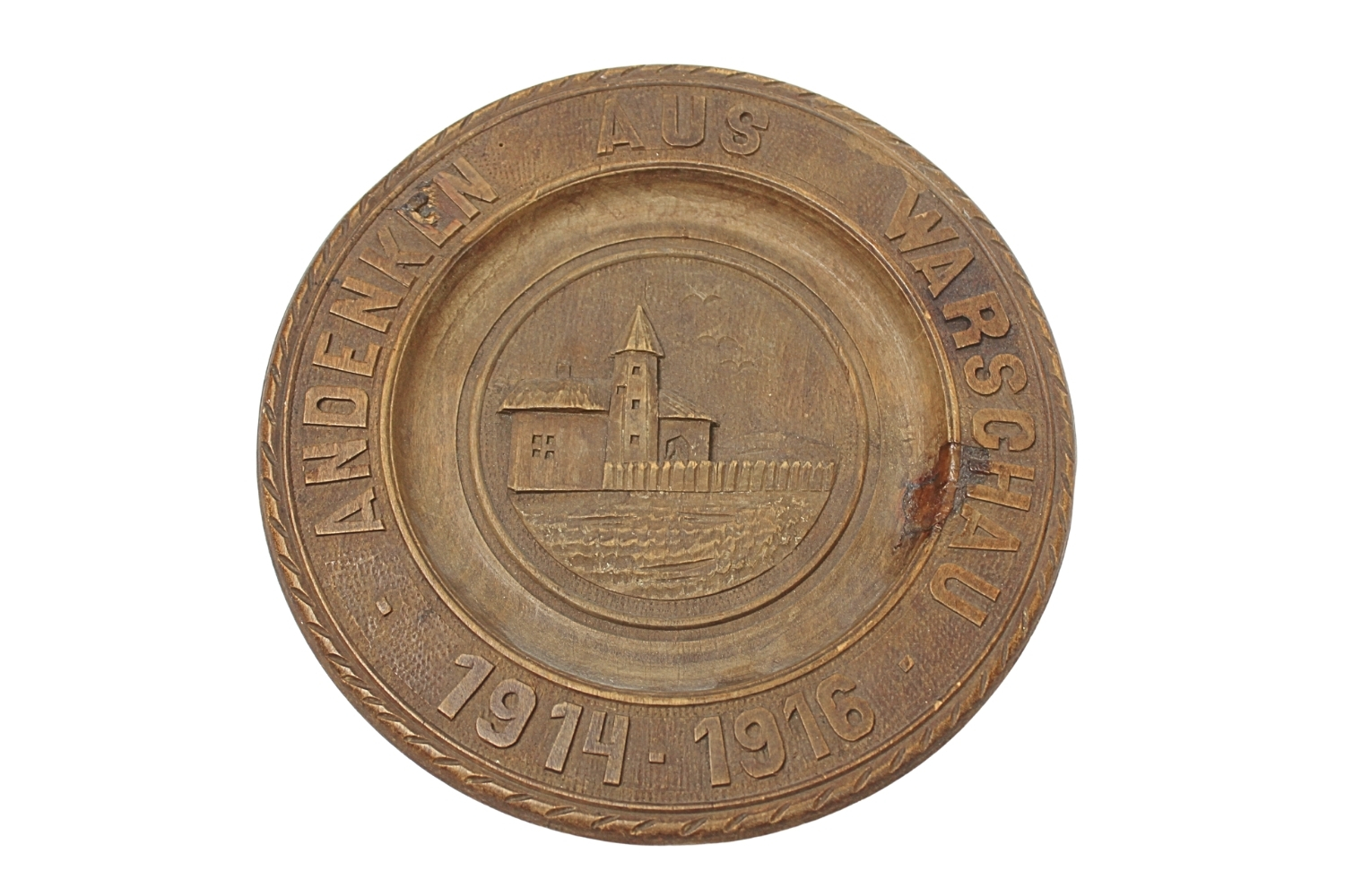 Talerz Pamiątka Warszawa Andenken aus Warschau 1914-1916