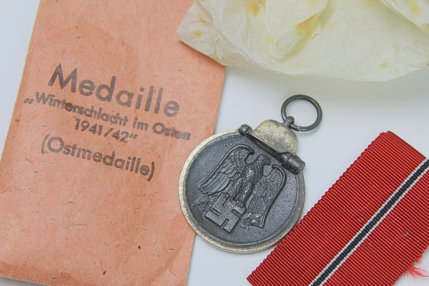 NIEMCY MEDAL ZA KAMPANIĘ ZIMOWĄ NA WSCHODZIE 1941/1942 z opakowaniem