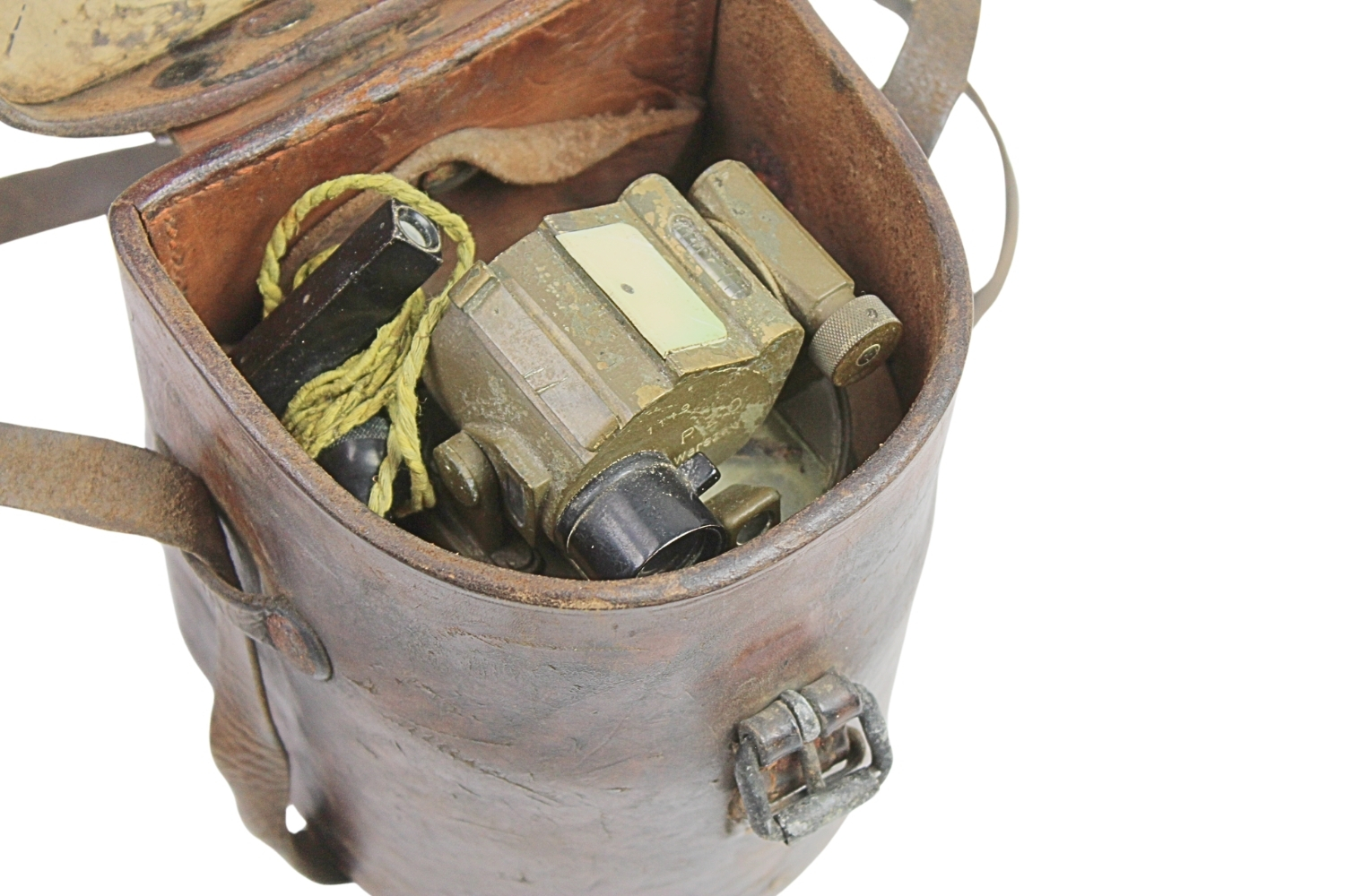 II RP Kątomierz busola wz.30 PZO Warszawa z pokrowcem UNIAKT 