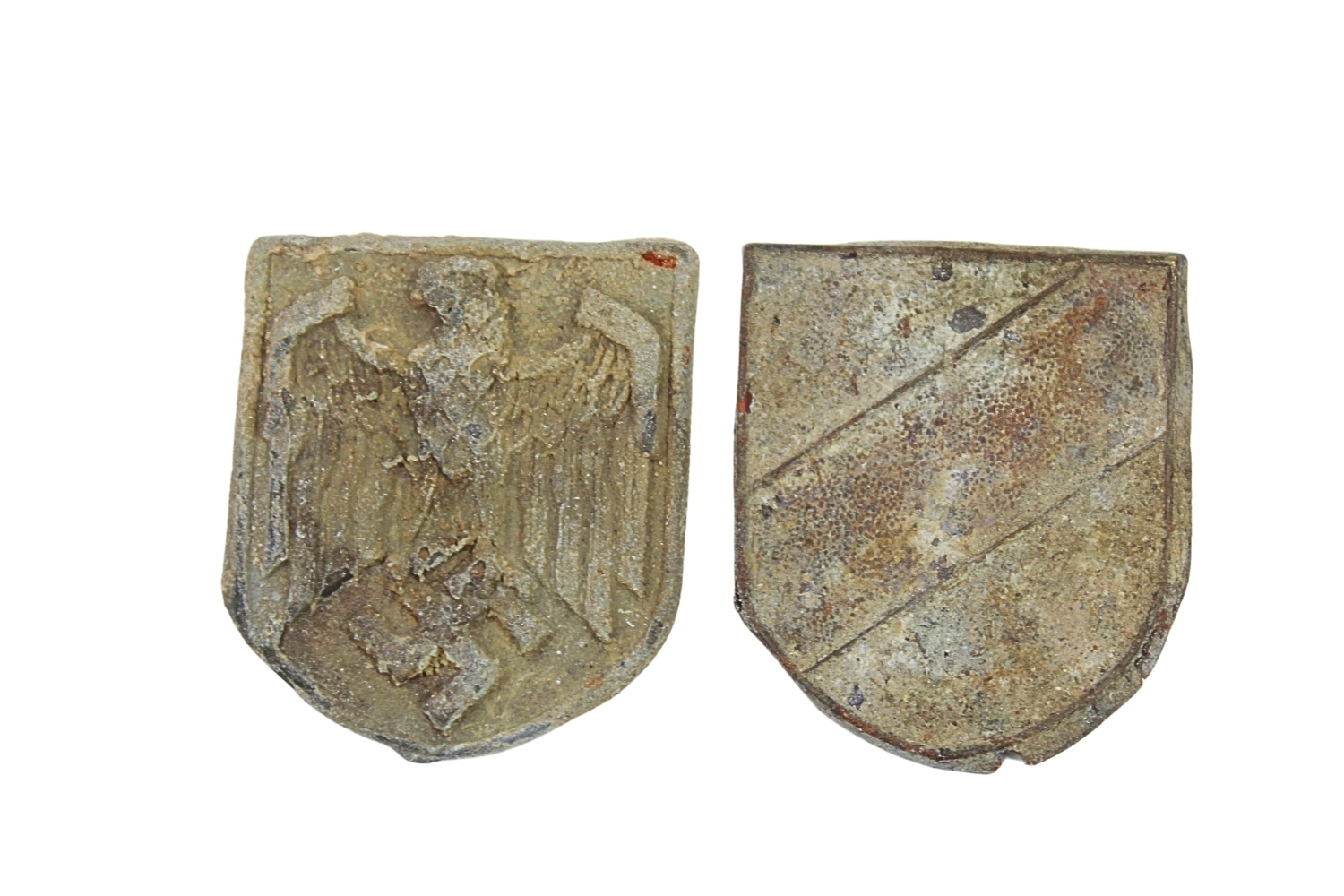 Komplet tarczek z hełmu korkowego Afrika Korps