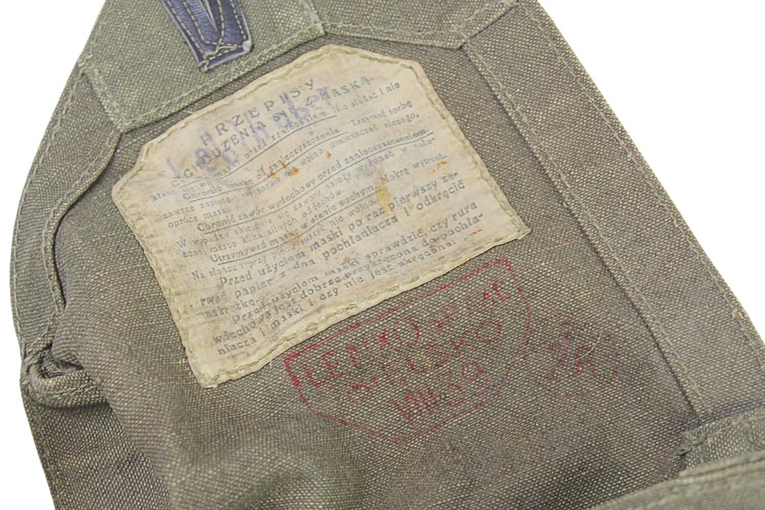 II RP Maska przeciwgazowa wz.38 Sanok 1939 z torbą