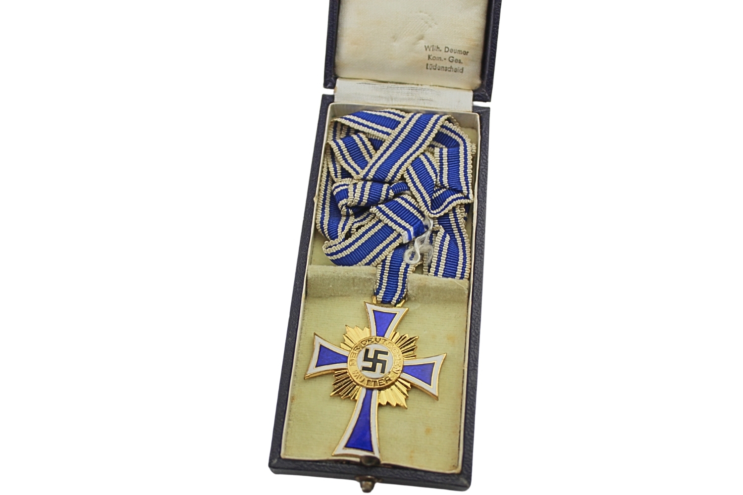 III Rzesza Krzyż Matki 1938 z miniaturką w pudełku 