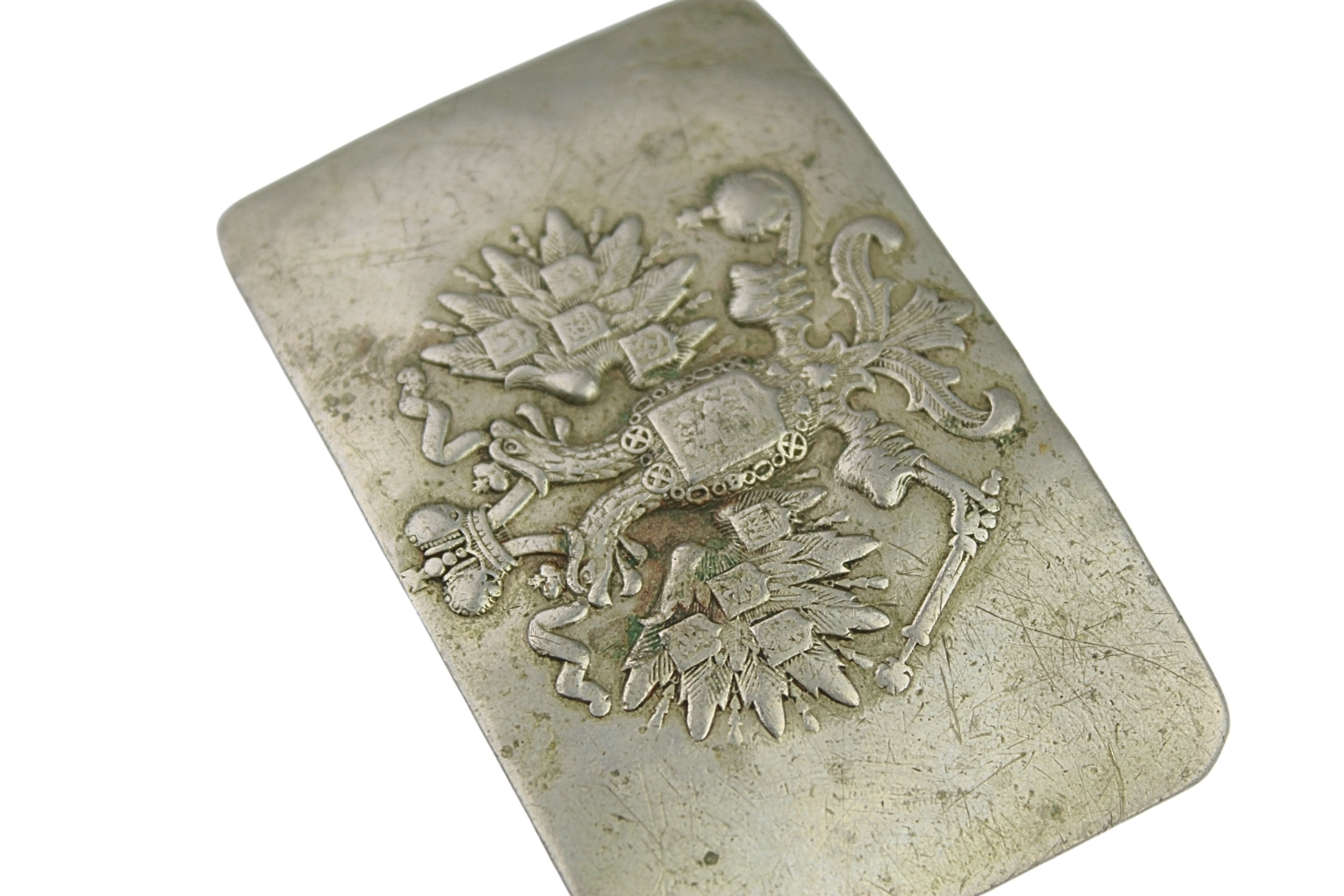 Klamra carska gwardii biały metal