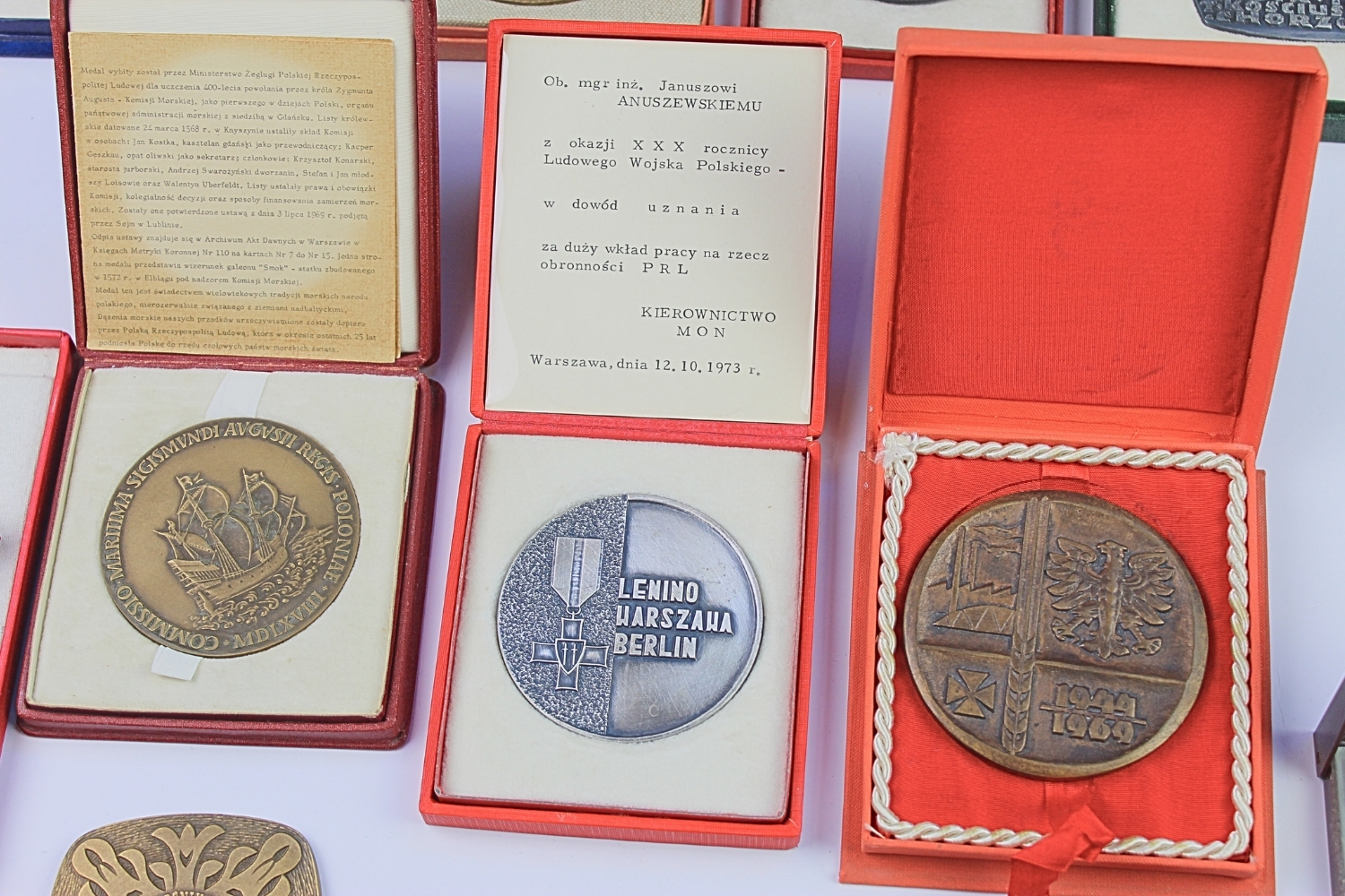 PRL Duży zestaw medali po mgr inż. Januszu Anuszewskim
