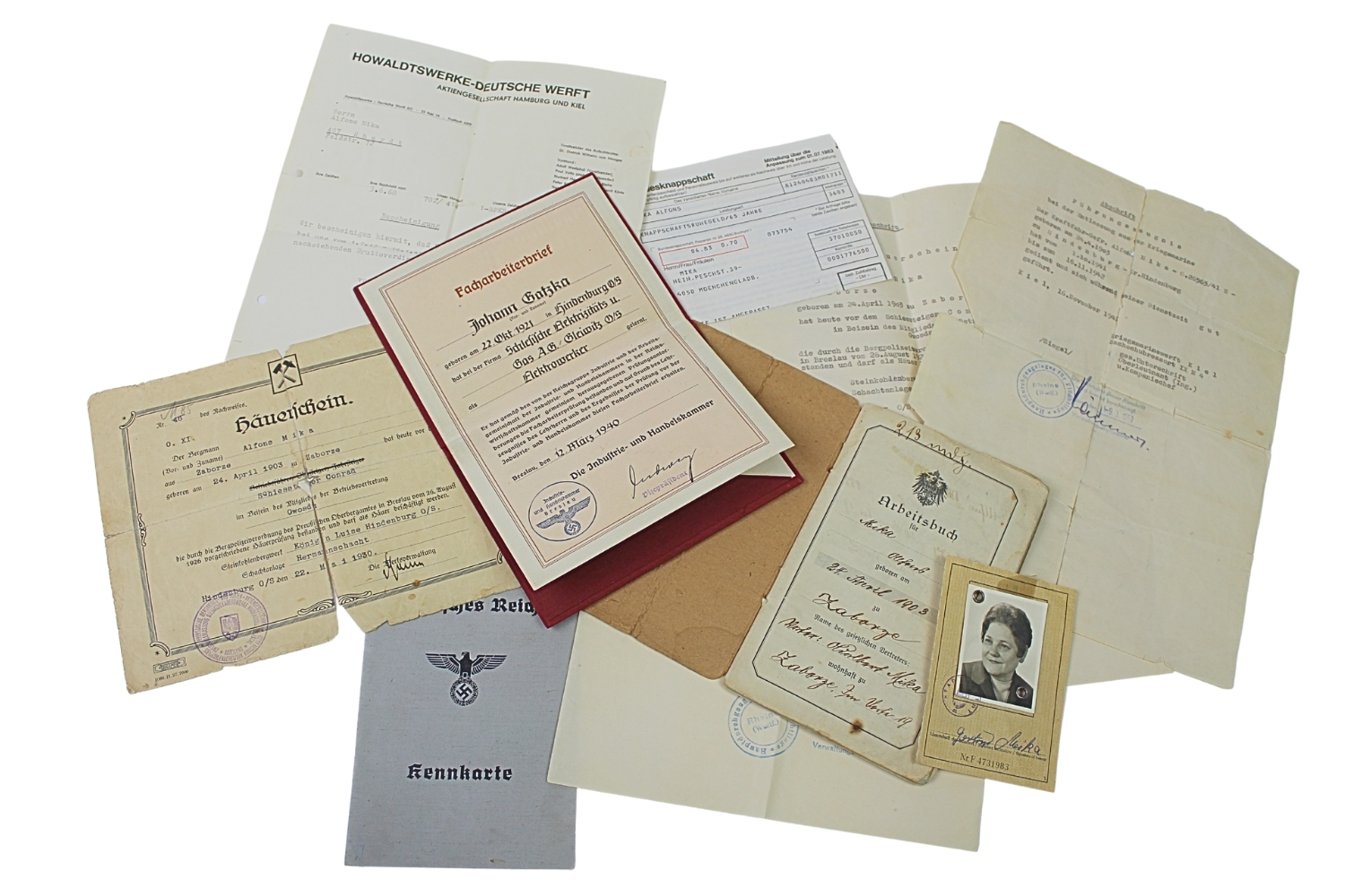 Zestaw niemieckich dokumentów 