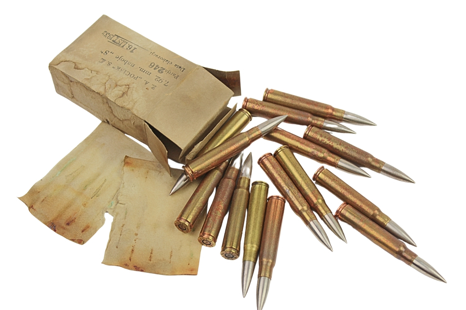 II RP Opakowanie z amunicją dekoracyjną Z.A. "Pocisk" S.A. 1932