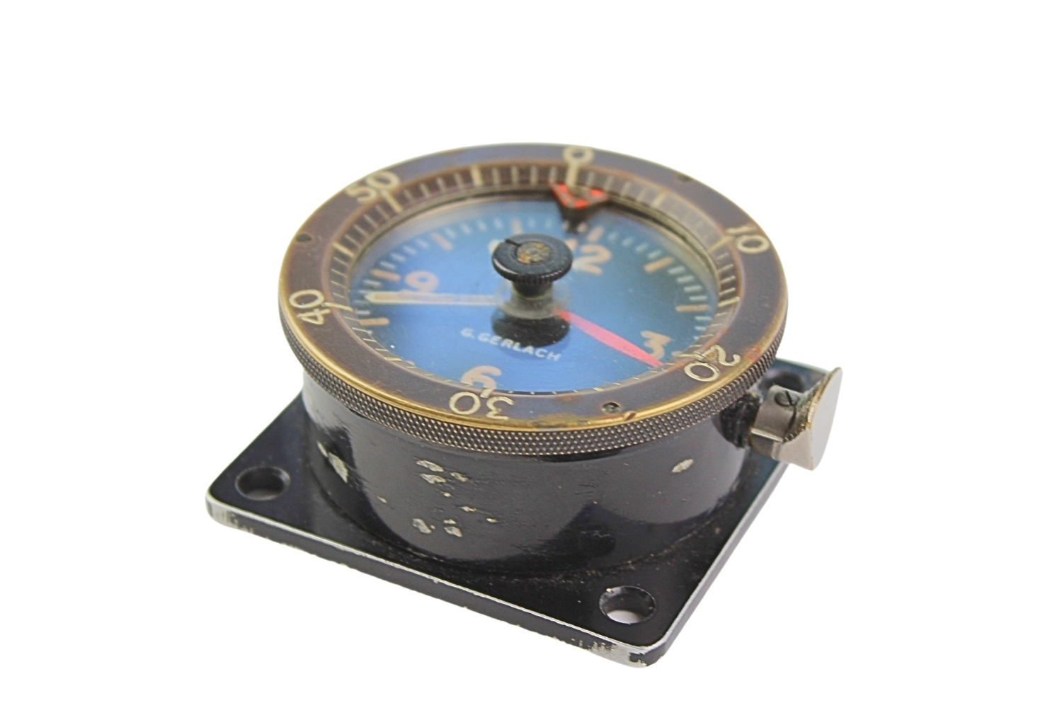 II RP Zegar pokładowy PZL „Łoś” G. Gerlach Warszawa Unikat