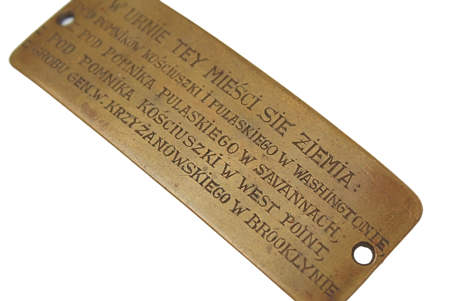 Tabliczka pamiątkowa Pułaski Kościuszko Krzyżanowski 