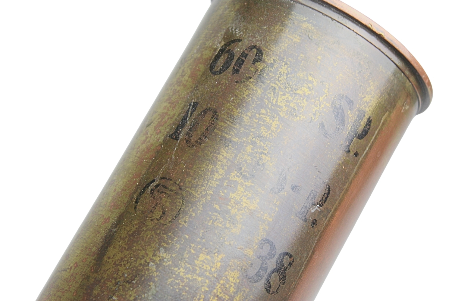 II RP NABÓJ SCHNEIDER 75MM wz.97 z granatem wz.15 SKORUPA DEKORACYJNA