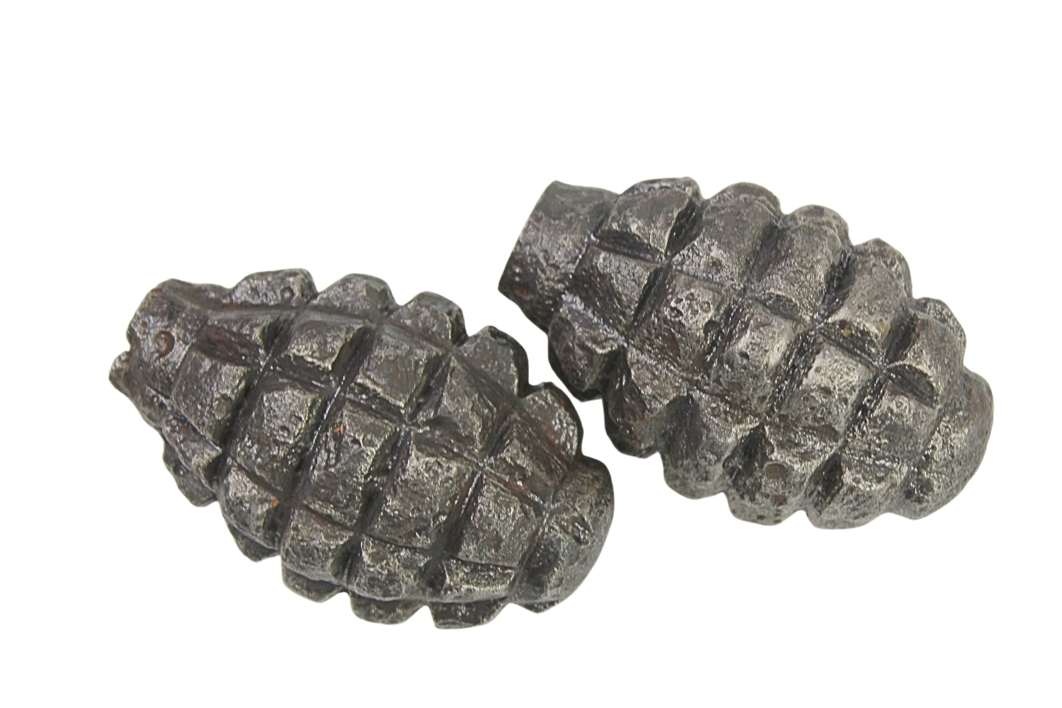 II RP Dwa granaty obronne wz.33 skorupy dekoracyjne