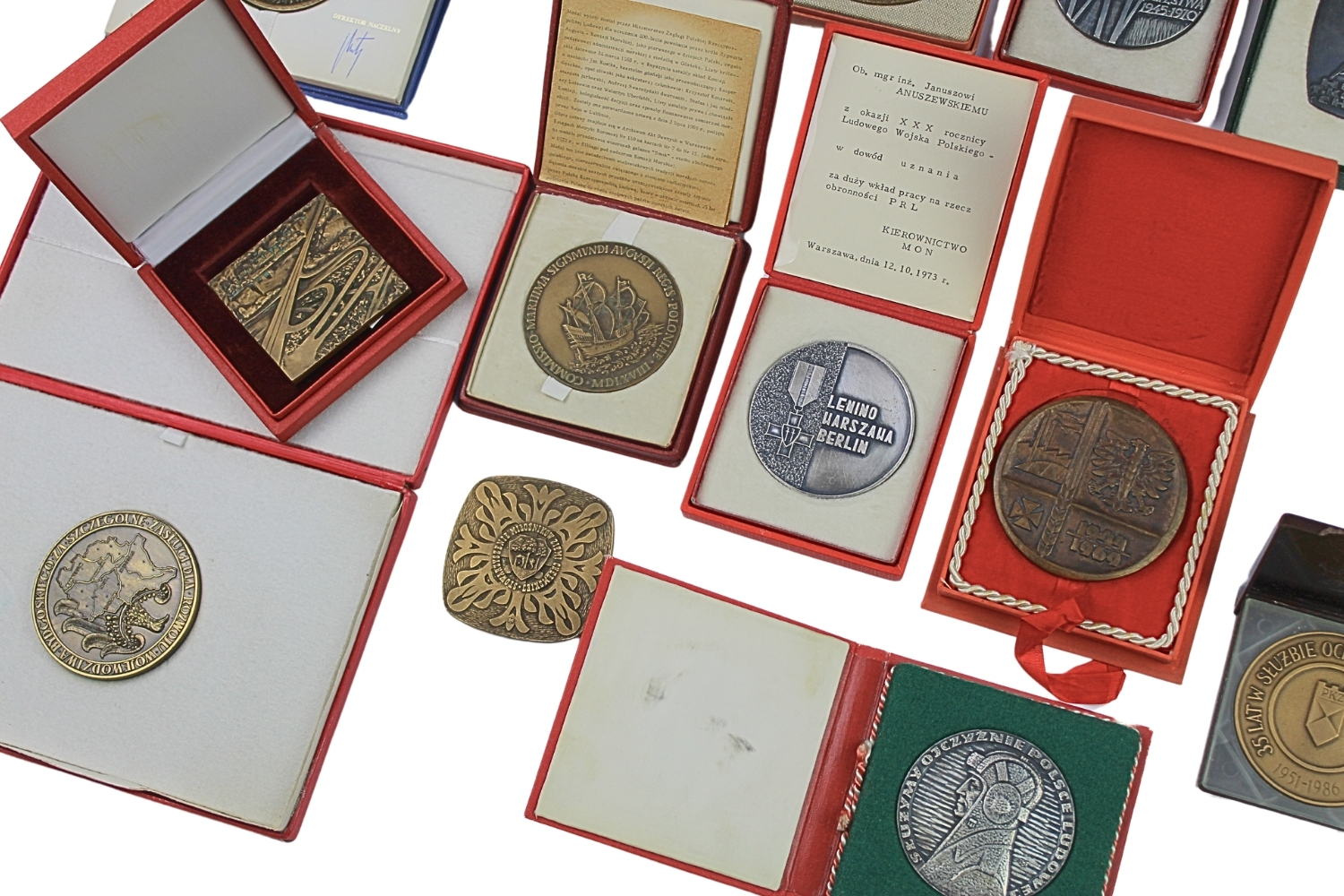 PRL Duży zestaw medali po mgr inż. Januszu Anuszewskim