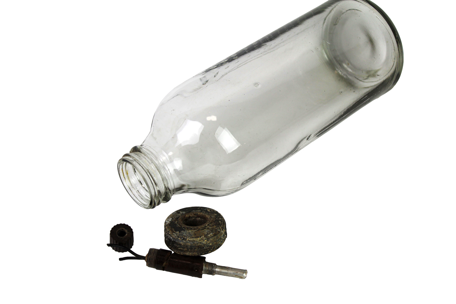 NIEMIECKA MINA SZKLANA FLASCHENEISMINE M42 SKORUPA DEKORACYJNA