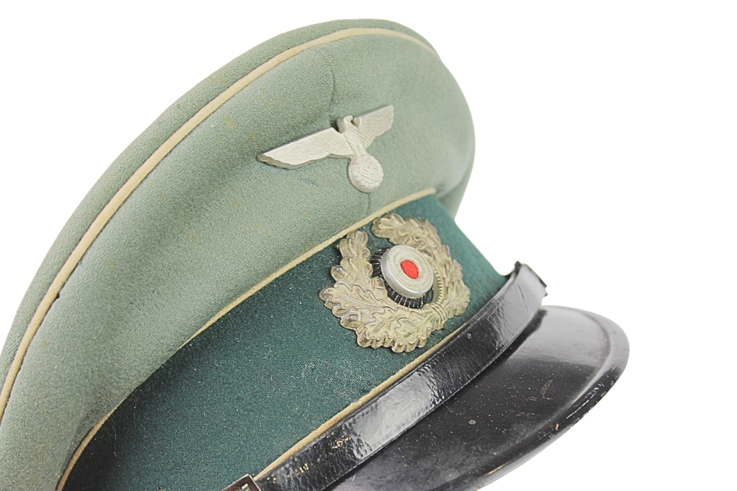 II Wojna Światowa III Rzesza - Czapka garnizonowa piechoty Wehrmachtu