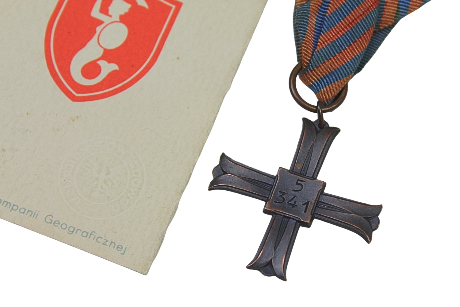 PSZnZ KRZYŻ MONTE CASSINO 1944 WRAZ Z LEGITYMACJĄ Mieczysław Hanus