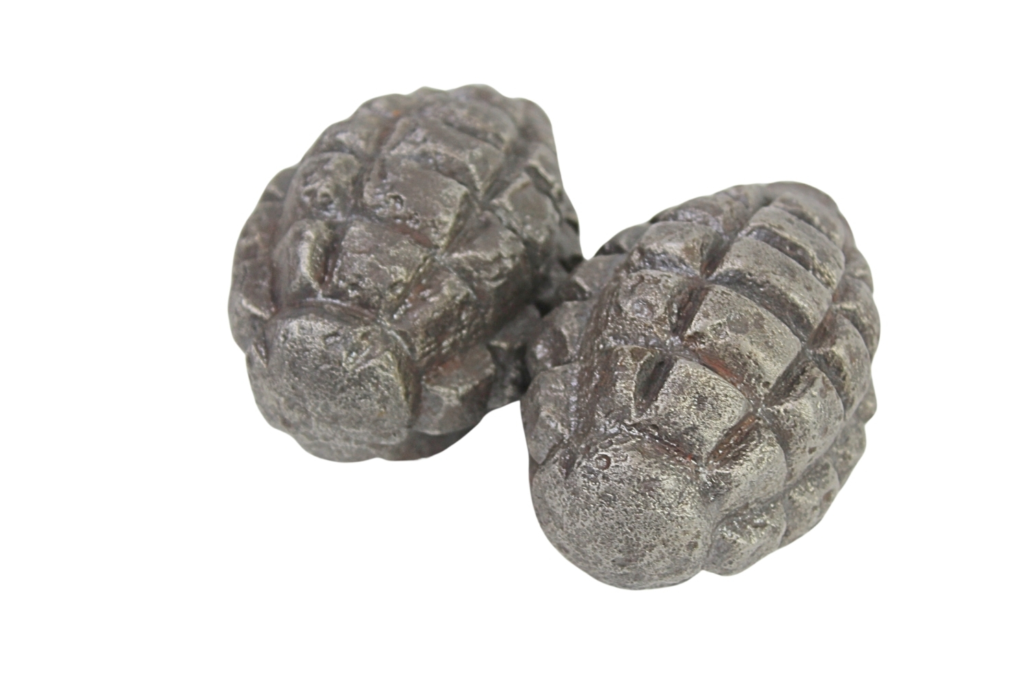 II RP Dwa granaty obronne wz.33 skorupy dekoracyjne