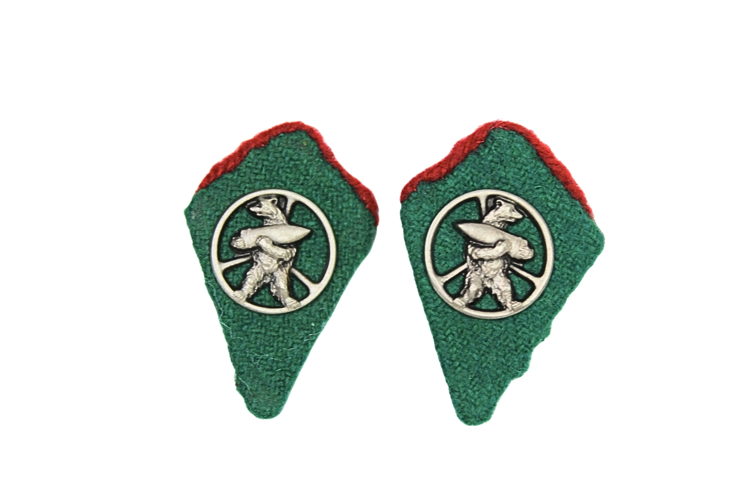 PSZNZ Para Naszywek-odznak KOŁNIERZOWYCH- 22 KOMPANIA ZAOPATRYWANIA ARTYLERII "Wojtek"