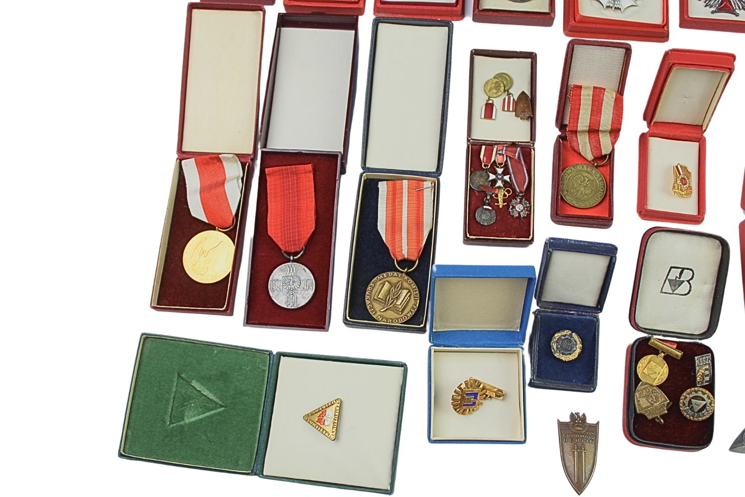 PRL Duży zestaw odznaczeń po mgr inż. Januszu Anuszewskim 