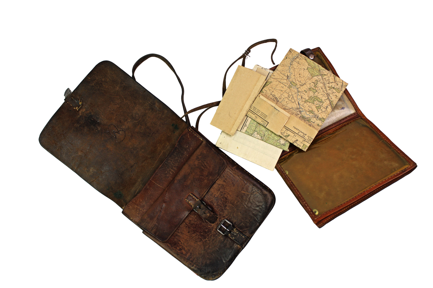 Zestaw militariów Raportówki radzieckie z mapą