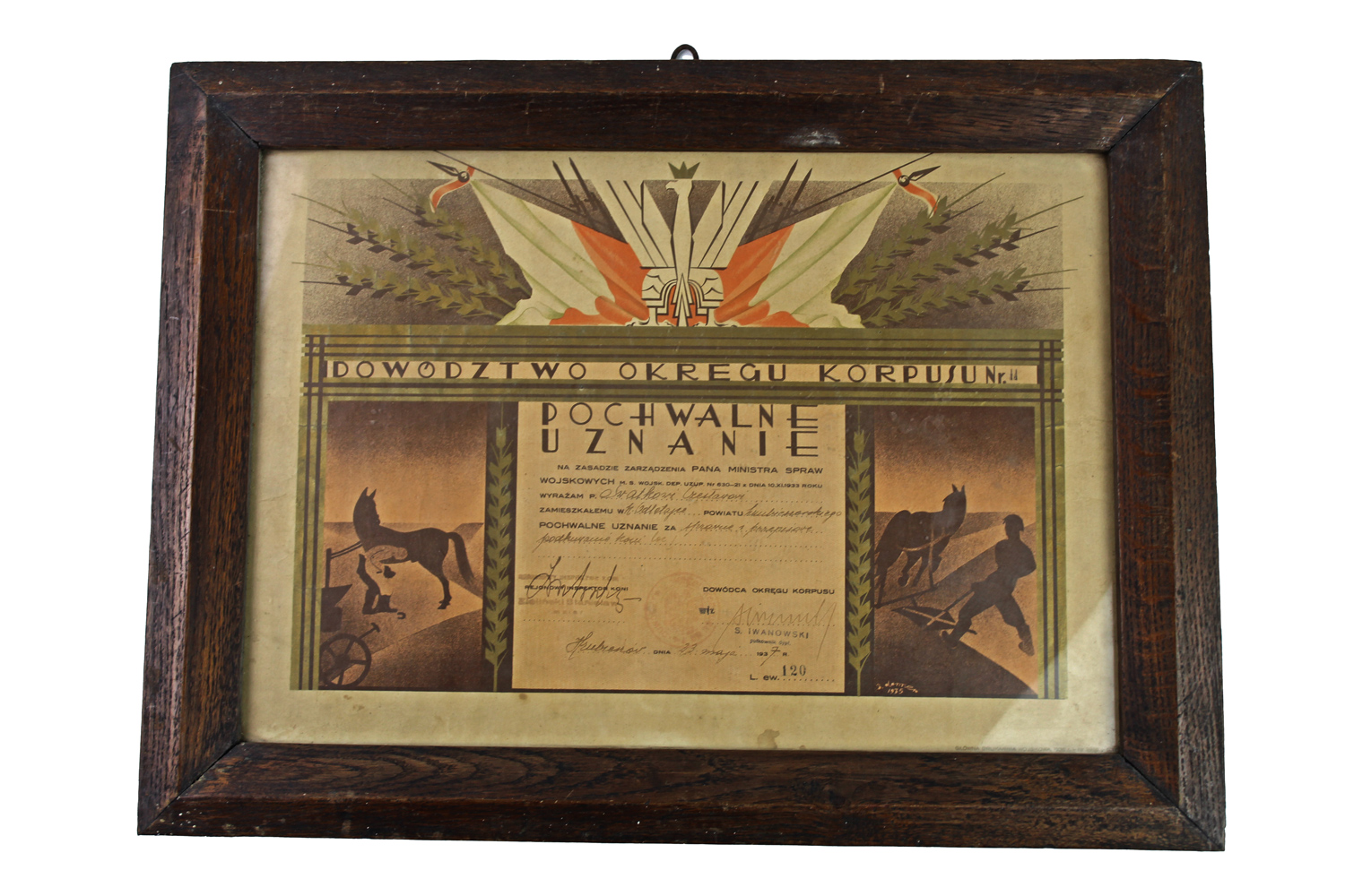 II RP Pochwalne uznanie Hrubieszów D.O.K. Nr. II